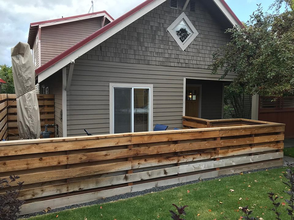 Front of house and front private patio