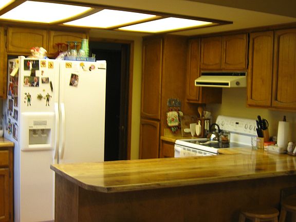 Kitchen view from dining rooom