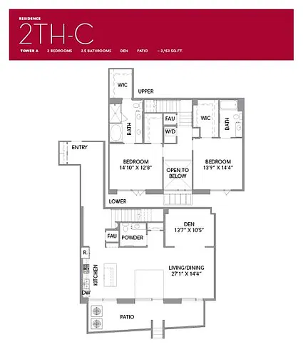 Floor plan 2TH-C