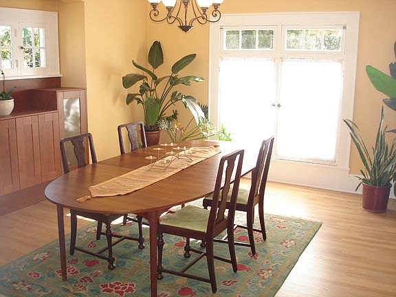 Spacious dinning room can accommodate table of 12