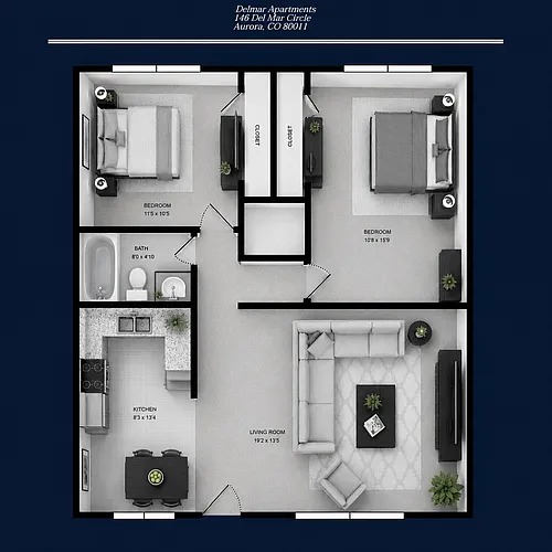 Floor plan Park146- Two Bedrooms
