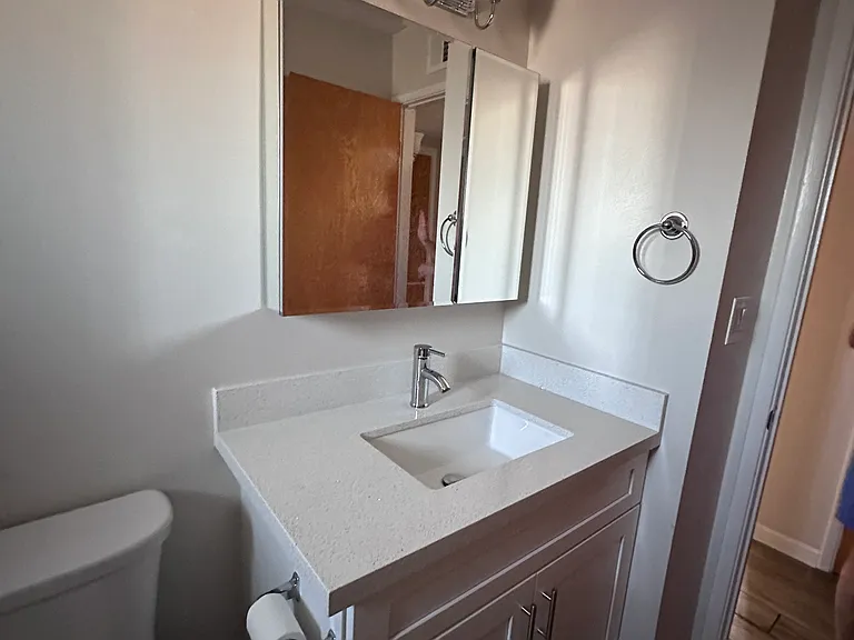 Hall bathroom with tub/shower