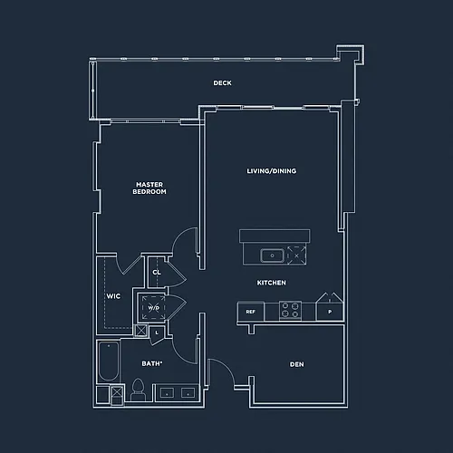 Floor plan ONE BEDROOM + DEN
