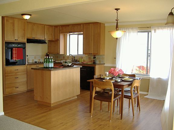 Open kitchen and dining room