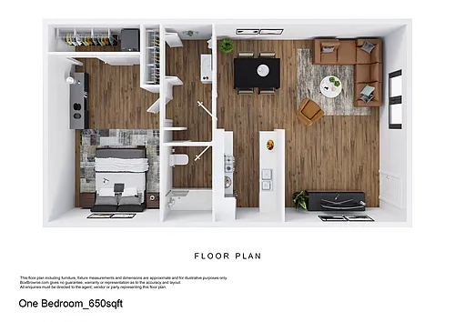 Floor plan One Bedroom