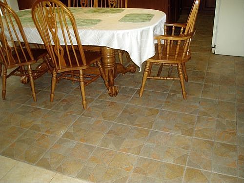 Beautiful tile floor in Kitchen