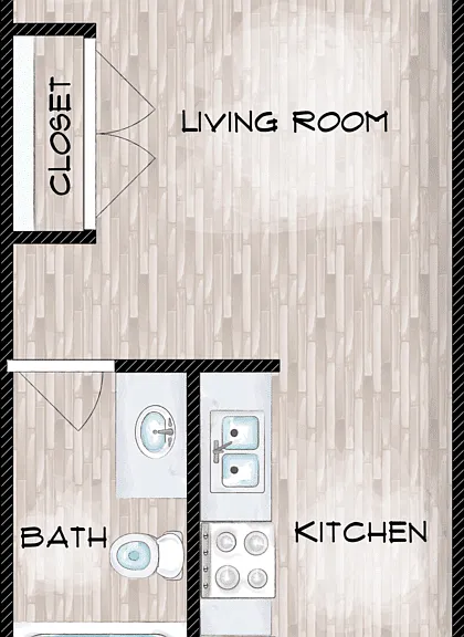 Studio Floorplan Diagram
