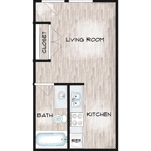 Floor plan Studio