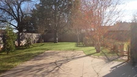 Backyard with additional parking