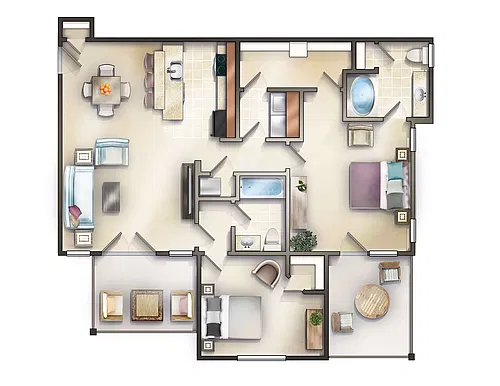 Floor plan The Belvedere w/Balcony