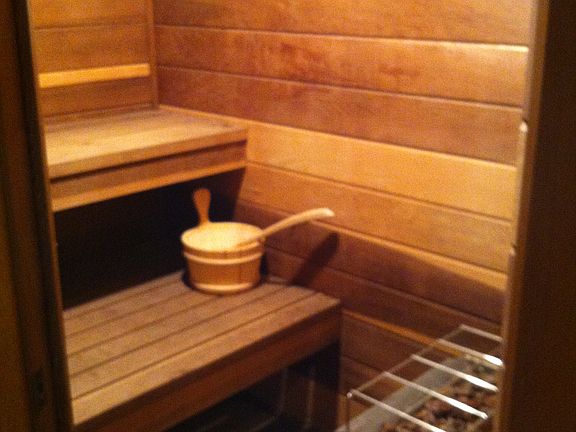 Sauna in master bathroom