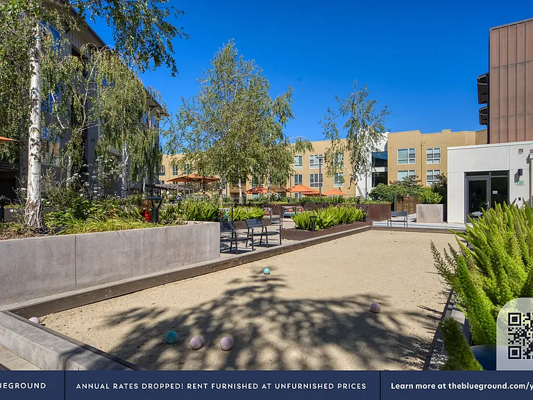 Building's Bocce ball court