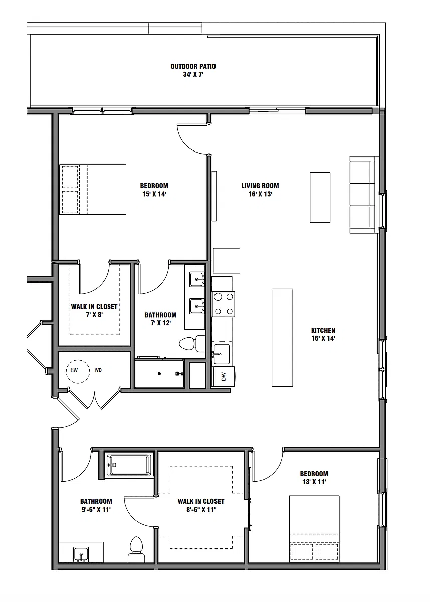 Floor plan M5 2X2