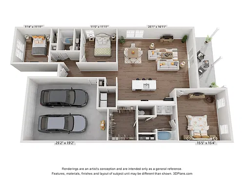 Floor plan 3 bedroom, 2 Bathroom Duplex