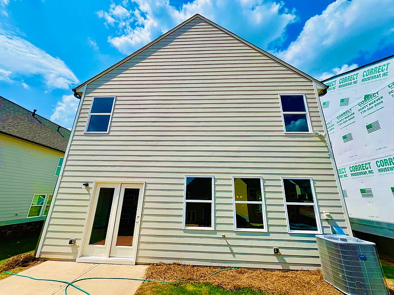 Backside view of house