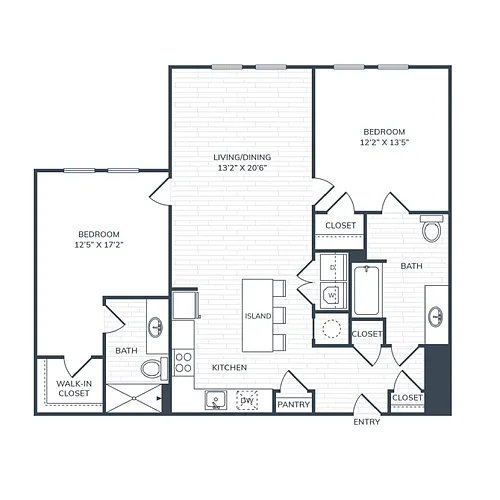 Floor plan PH1 B1 ADA