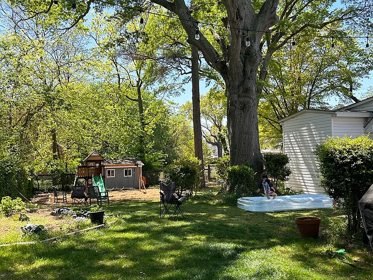 Backyard with playground