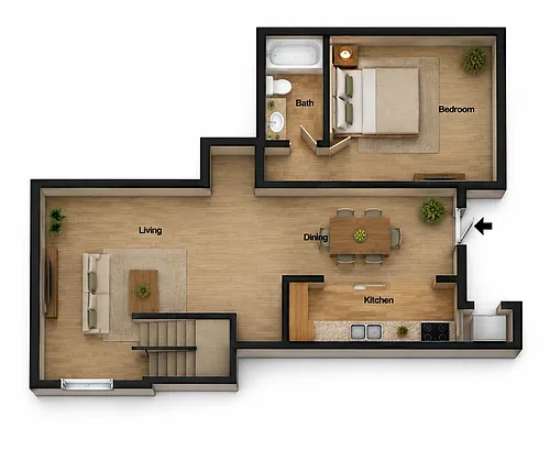 Floor plan 1B