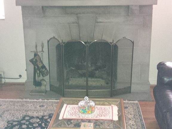 Living room fireplace