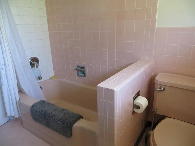 Guest bathroom with vintage charm and new shower