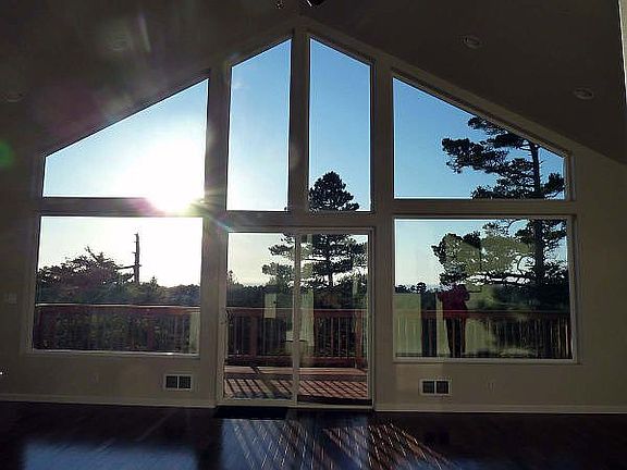 Living room with ocean views