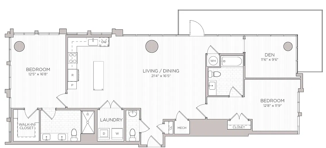 Floor plan B14 2B+D - Penthouse