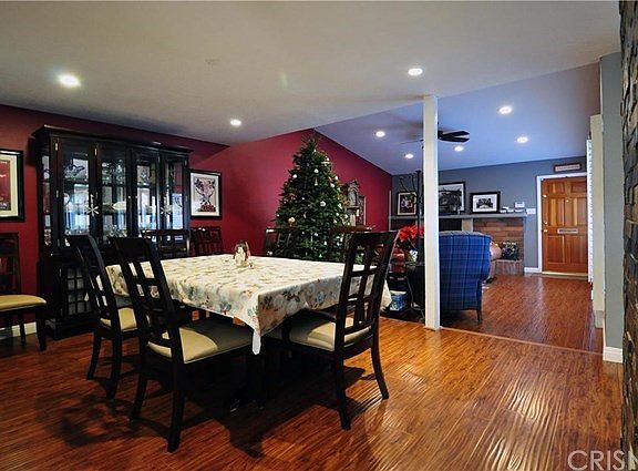 Dining Room with Slate wall accent.
