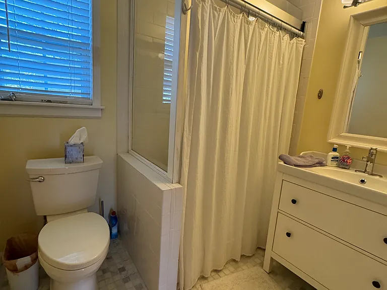 full bathroom upstairs w/ walk in shower