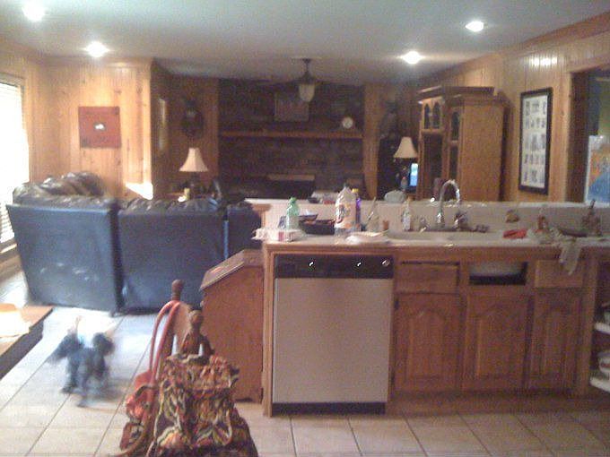 Kitchen Looking Into Living Area