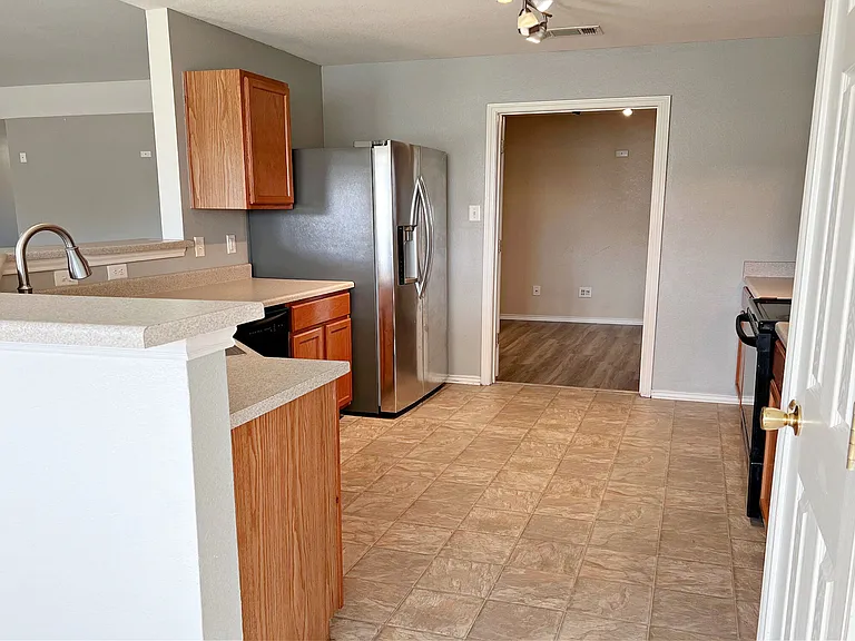 Kitchen toward dining room