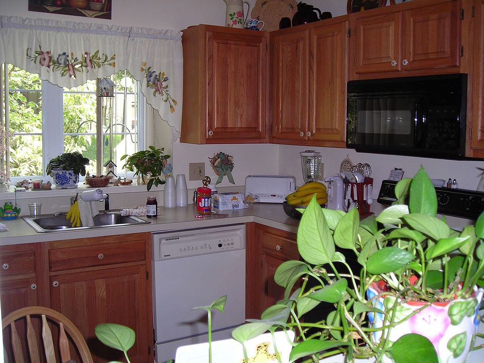 Kitchen Looking Out On Rock Garden