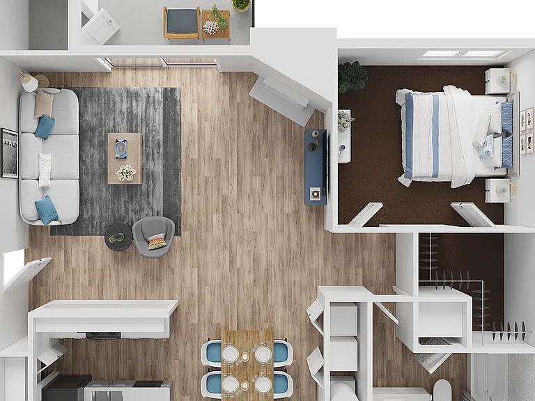 A1 | 1-Bedroom Floorplan A1 | 1-Bedroom Floorplan