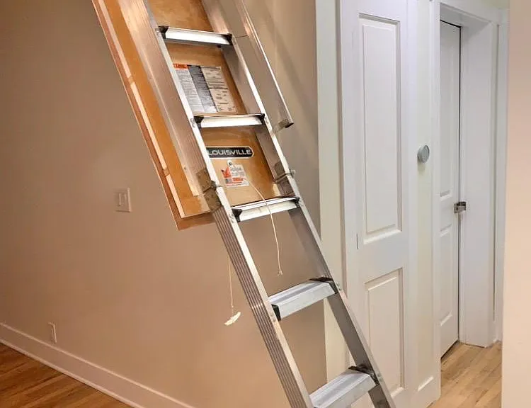 Sturdy ladder for attic storage!