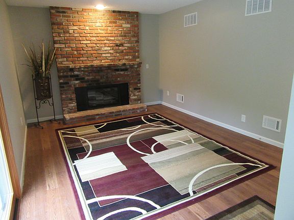 Family room with new firepl