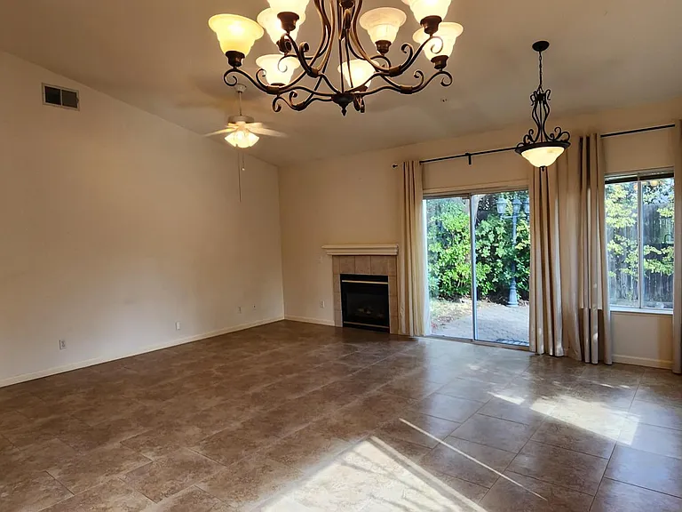 Living/Dining Area w/gas fpl.