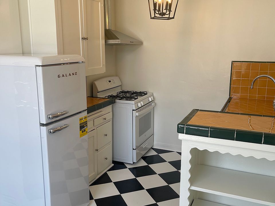 New range hood; new retro refrigerator, new flooring