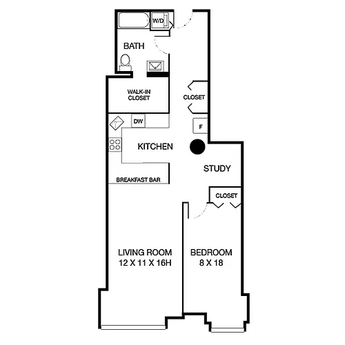 Floor plan Fitler with Den Premier