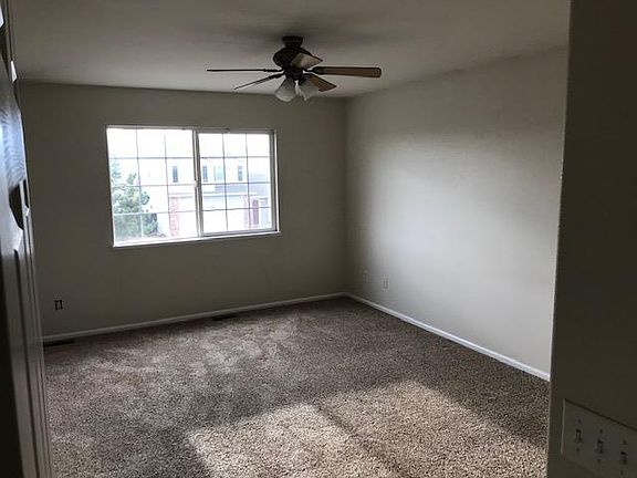 Master with two walk in closets and ceiling fan