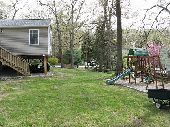 back yard and swingset