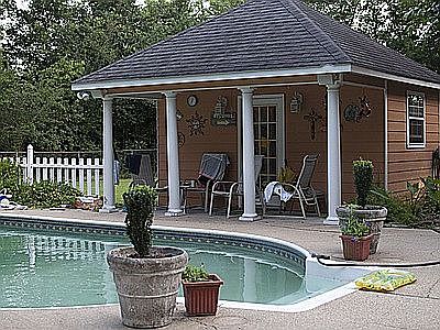 Back yard/Pool House