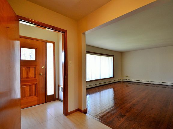 View of the living room from the hallway
