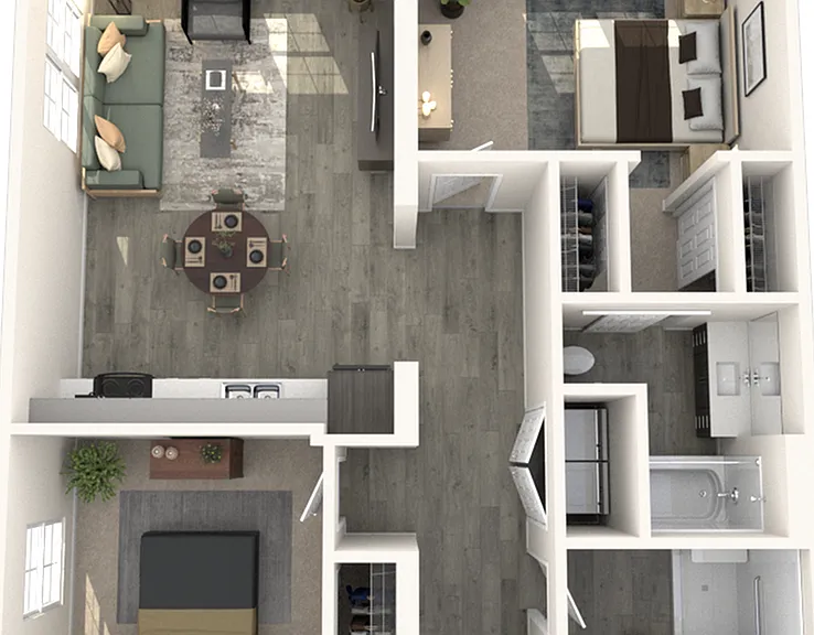 2 Bedroom 2 Bedroom