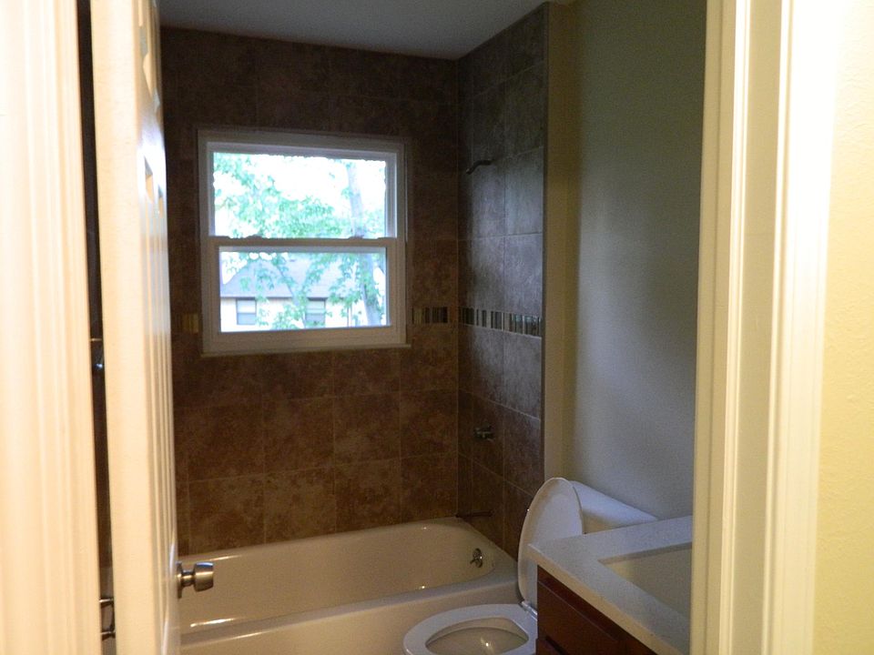 Bath, new ceramic tile, new vanity and toliet