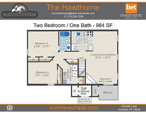 Floor plan Hawthorne