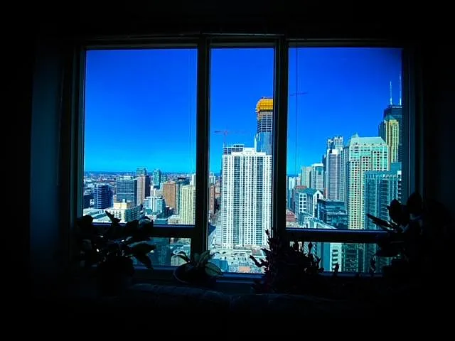 Beautiful skyline views from the living room window