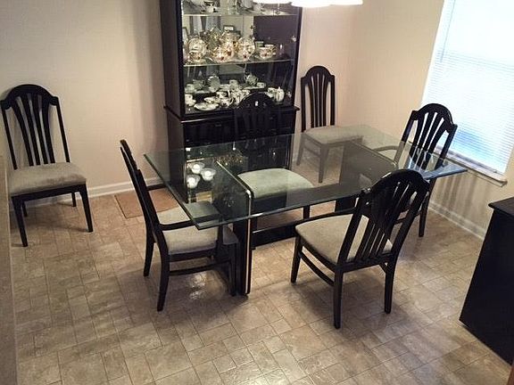 Dining room overlooking backyard