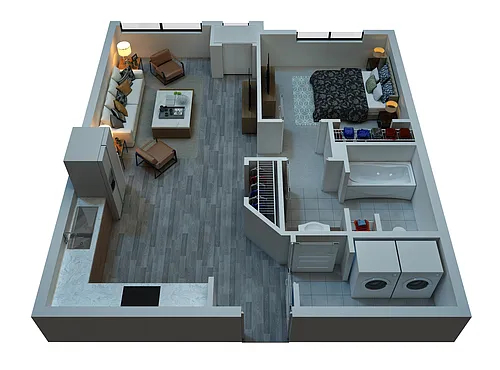 Floor plan 1 Bedrooms