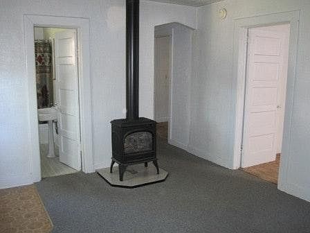 gas fireplace - carpet is now new