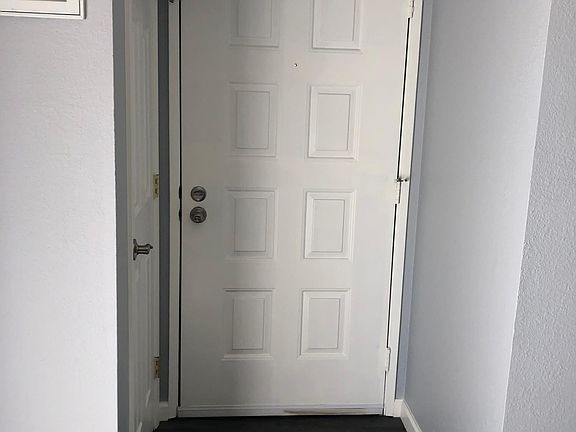 Front door and entry closet