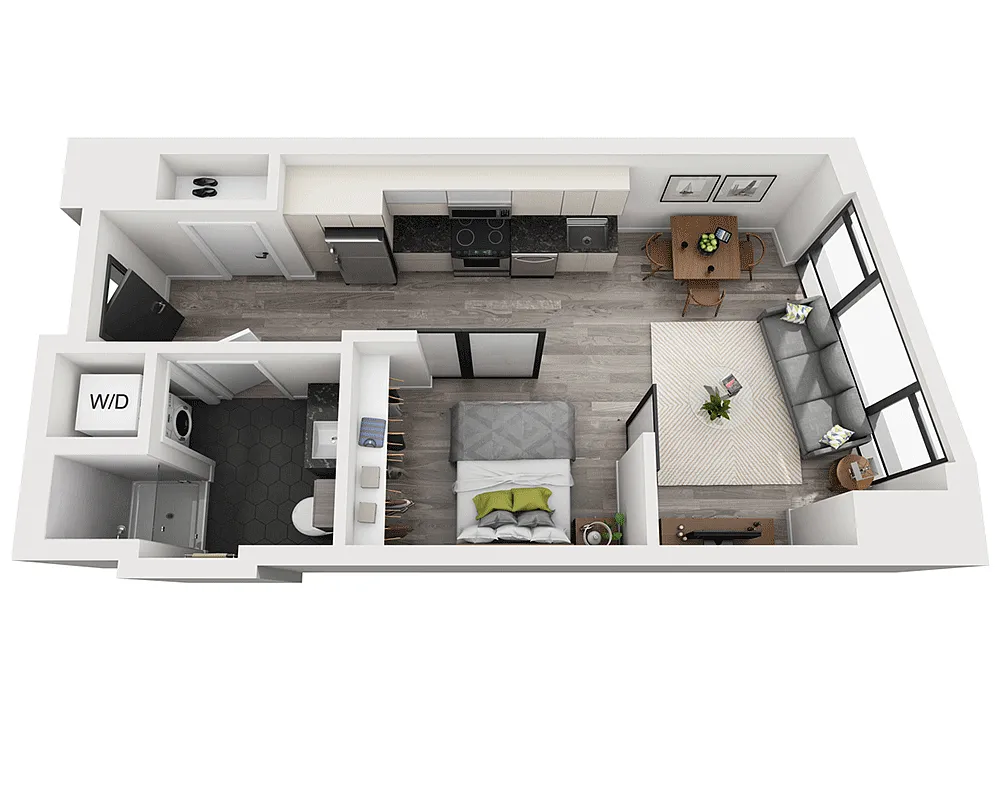 Floor plan Studio E1C-PH Penthouse
